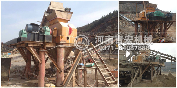 大型河卵石破沙機生產現場